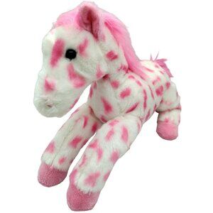 Aurora Pinto Horse Pink White Pony 2019 Flopsie Collection 12 Inch Soft Plush